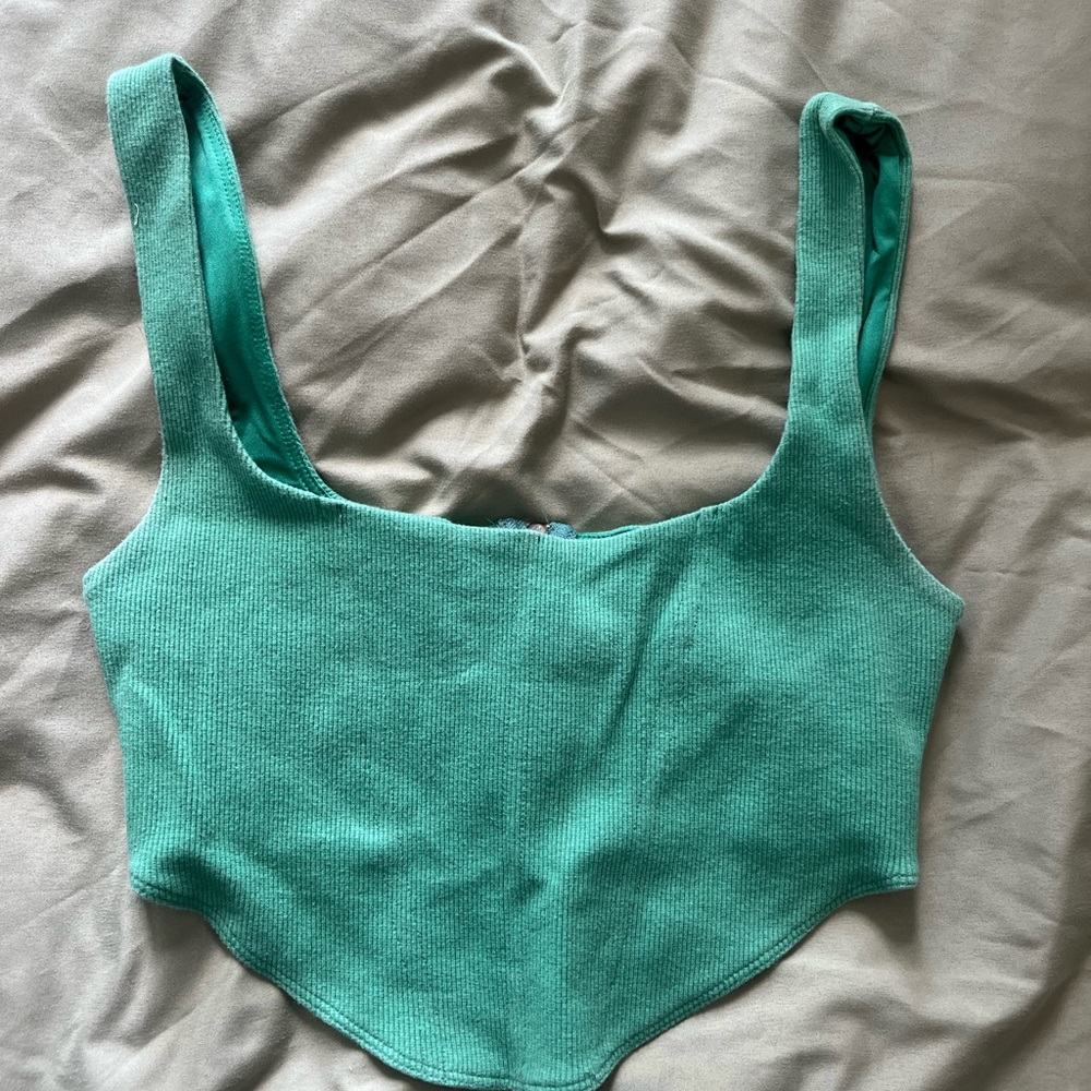 Princess Polly Green Crop Top